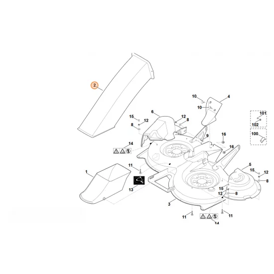 STIHL  Kanał wyrzutowy 6160 763 1405